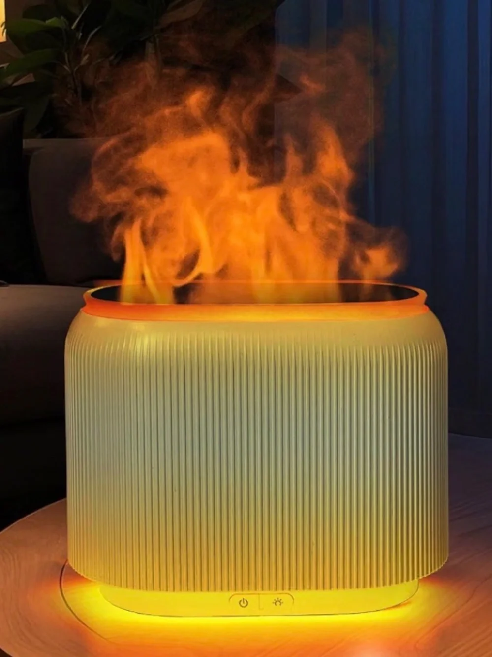 NIB Liffy Fireplace Flame Essential Oil Diffuser Mist Humidifier
